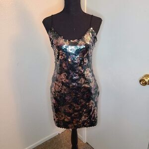 bebe sequin party dress medium